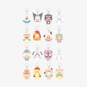 STRAY KIDS - SKZOO X SANRIO CHARACTERS SECRET FLOCKED FIGURE KEYRING (CHEER UP VER.)