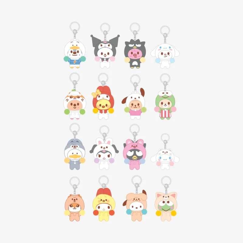 STRAY KIDS - SKZOO X SANRIO CHARACTERS SECRET FLOCKED FIGURE KEYRING (CHEER UP VER.)
